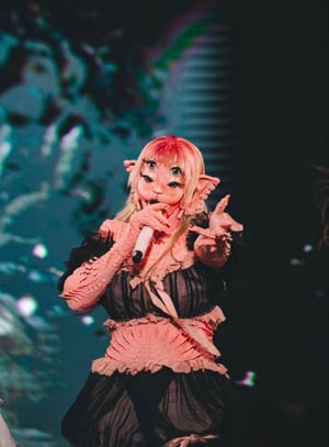 This is the Avatar Image for the Melanie Martinez Portals AI Voice and Text to Speech Generator